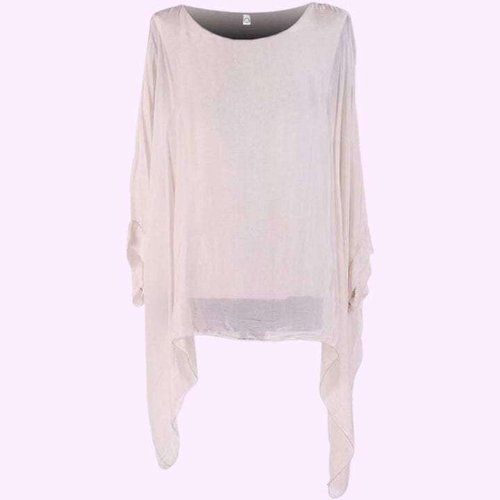 Italian Batwing Silk Tunic Top