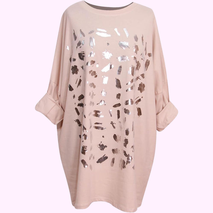 Italian Leopard Print Tunic Top