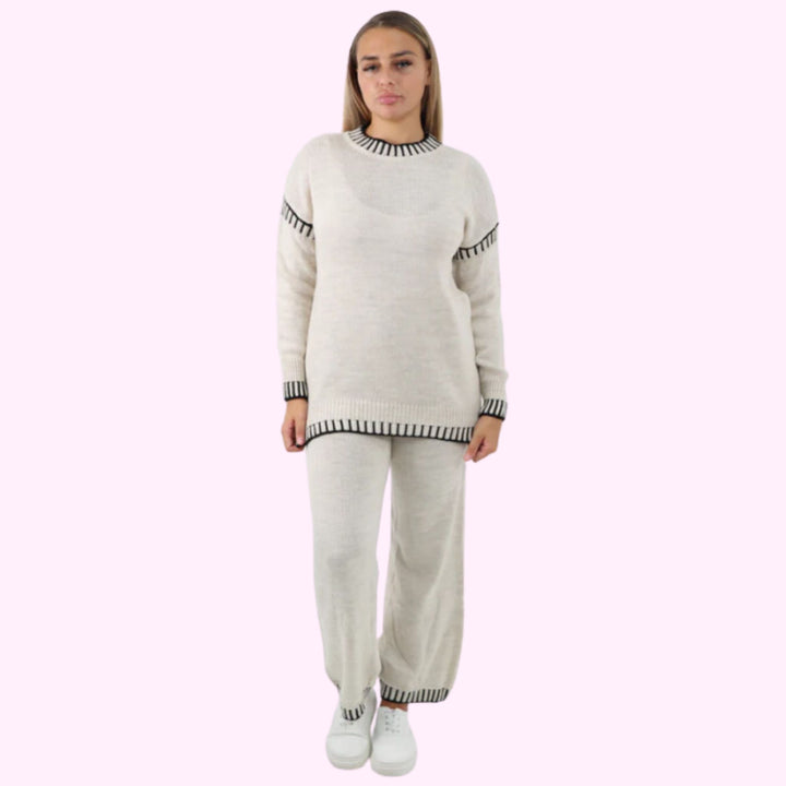 Italian Patch Work Knitted Co-Ord Set