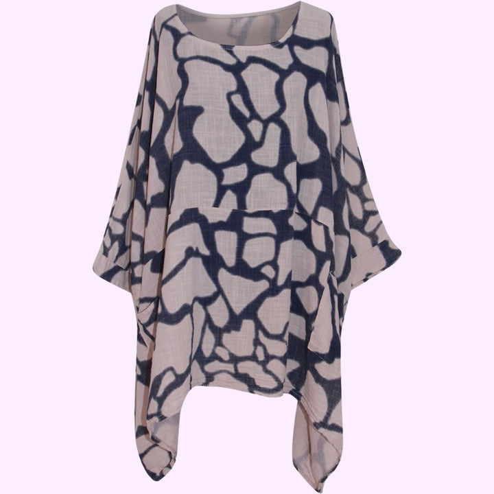 Italian Animal Print Tunic Top