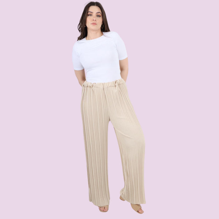 Pleated Elasticated Waist Trouser