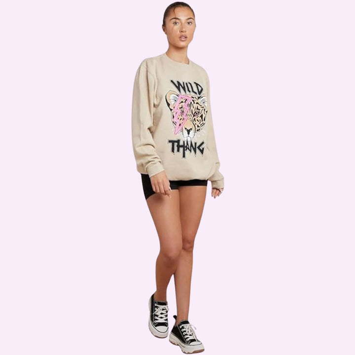 Wild Thang Tiger Print Sweatshirt