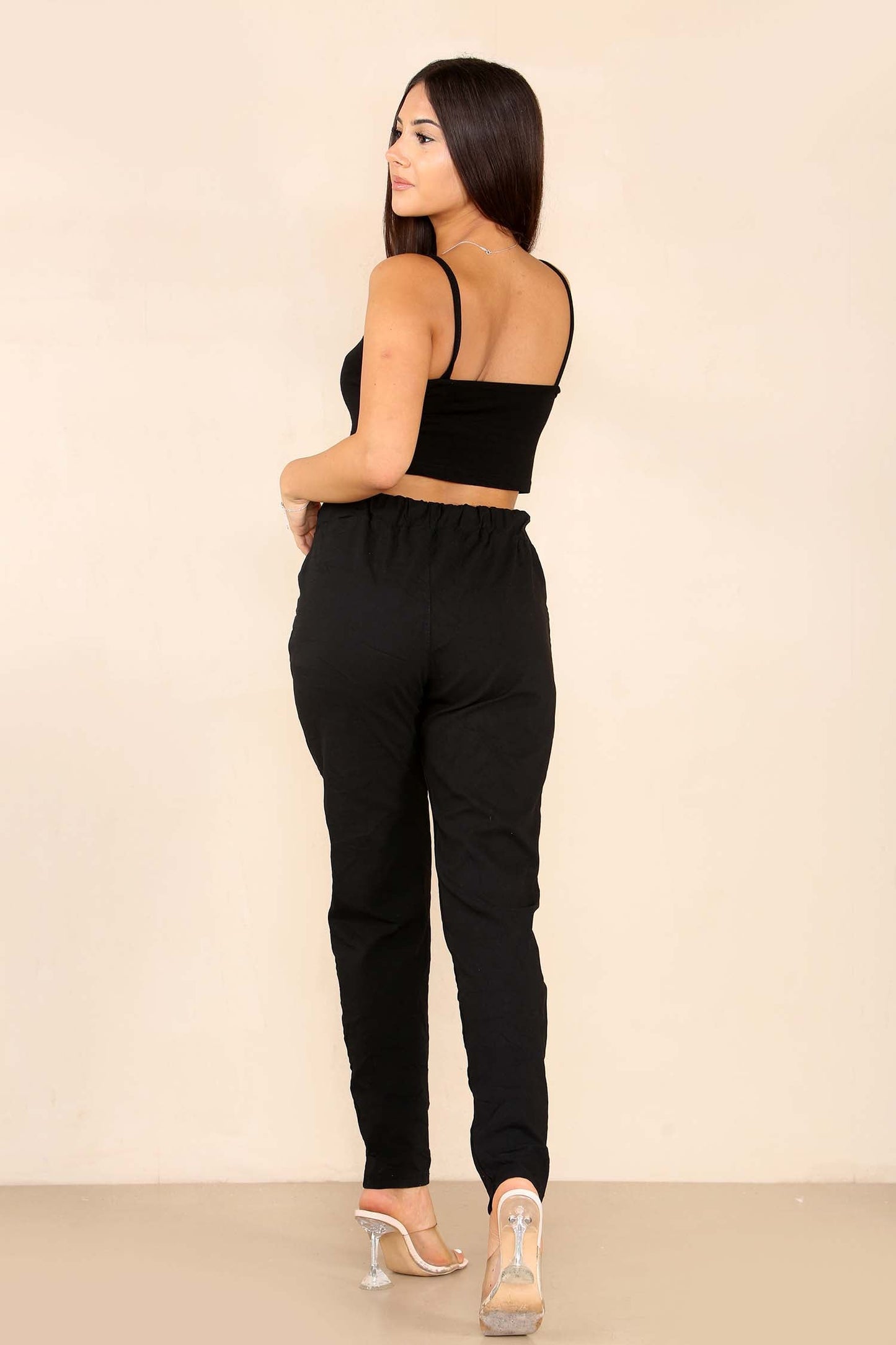 Italian Glitter Drawstring Waistband Magic Pants