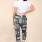Italian Paisley Print Drawstring Cotton Joggers