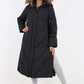 Italian Quilted Hooded Long Jacket Coat