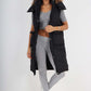 Italian Padded Pockets Hooded Long Gilet