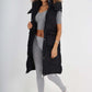Italian Padded Pockets Hooded Long Gilet