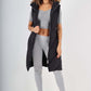Italian Padded Pockets Hooded Zip up Long Gilet