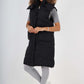Italian Padded Pockets Hooded Long Gilet