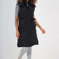 Italian Padded Pockets Hooded Long Gilet