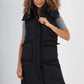 Italian Padded Pockets Hooded Long Gilet