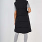 Italian Padded Pockets Hooded Long Gilet