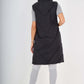 Italian Padded Pockets Hooded Zip up Long Gilet