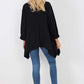 Italian Diagonal Pockets Cotton Tunic Top
