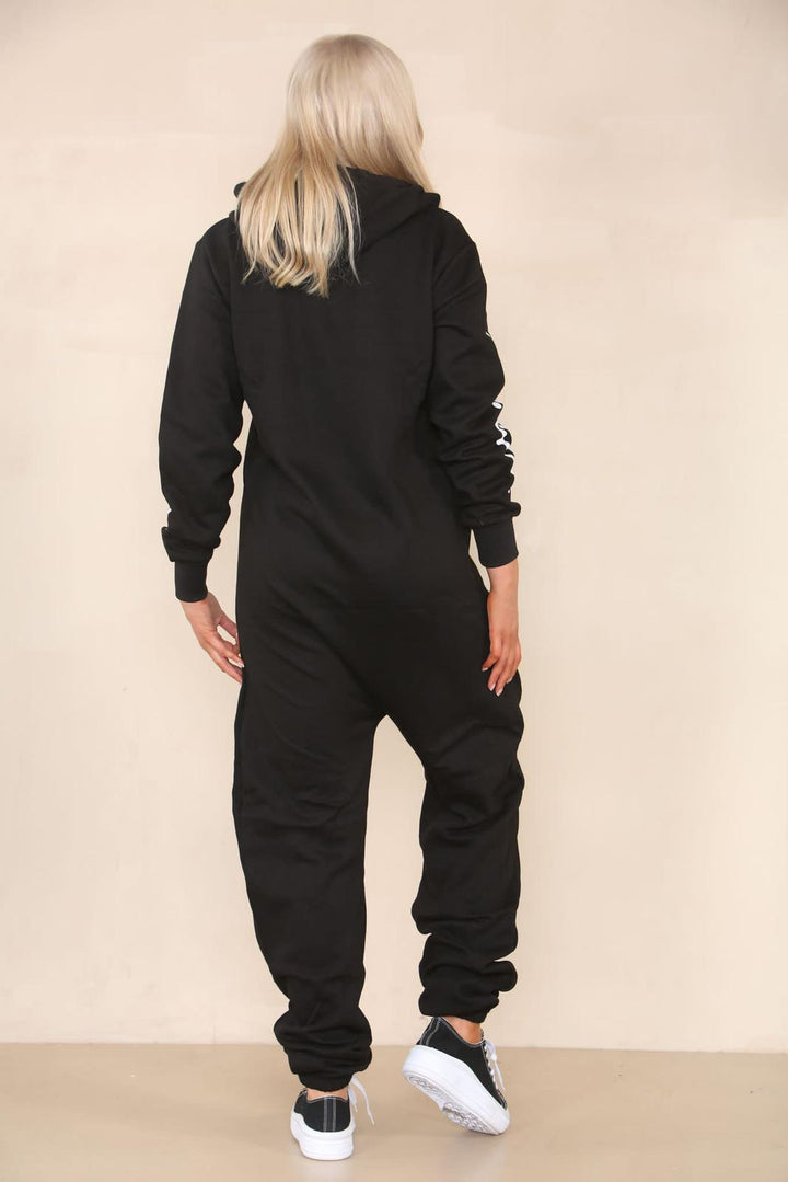 Skeleton Zip Up Jumpsuit