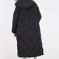 Italian Quilted Hooded Long Jacket Coat