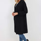 Italian Front Button Fastening Longline Cotton Cardigan