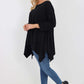 Italian Diagonal Pockets Cotton Tunic Top
