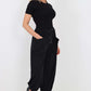 Italian Drawstring Cotton Harem Trousers With Side Pockets