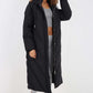 Italian Quilted Hooded Long Jacket Coat
