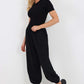 Italian Ruched Hem Cotton Trousers With Side Pockets