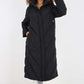 Italian Quilted Hooded Long Jacket Coat