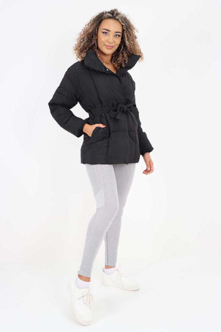 Italian Belted Hooded Jacket Coat