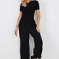 Italian Drawstring Hem Cotton Trousers With Side Pockets