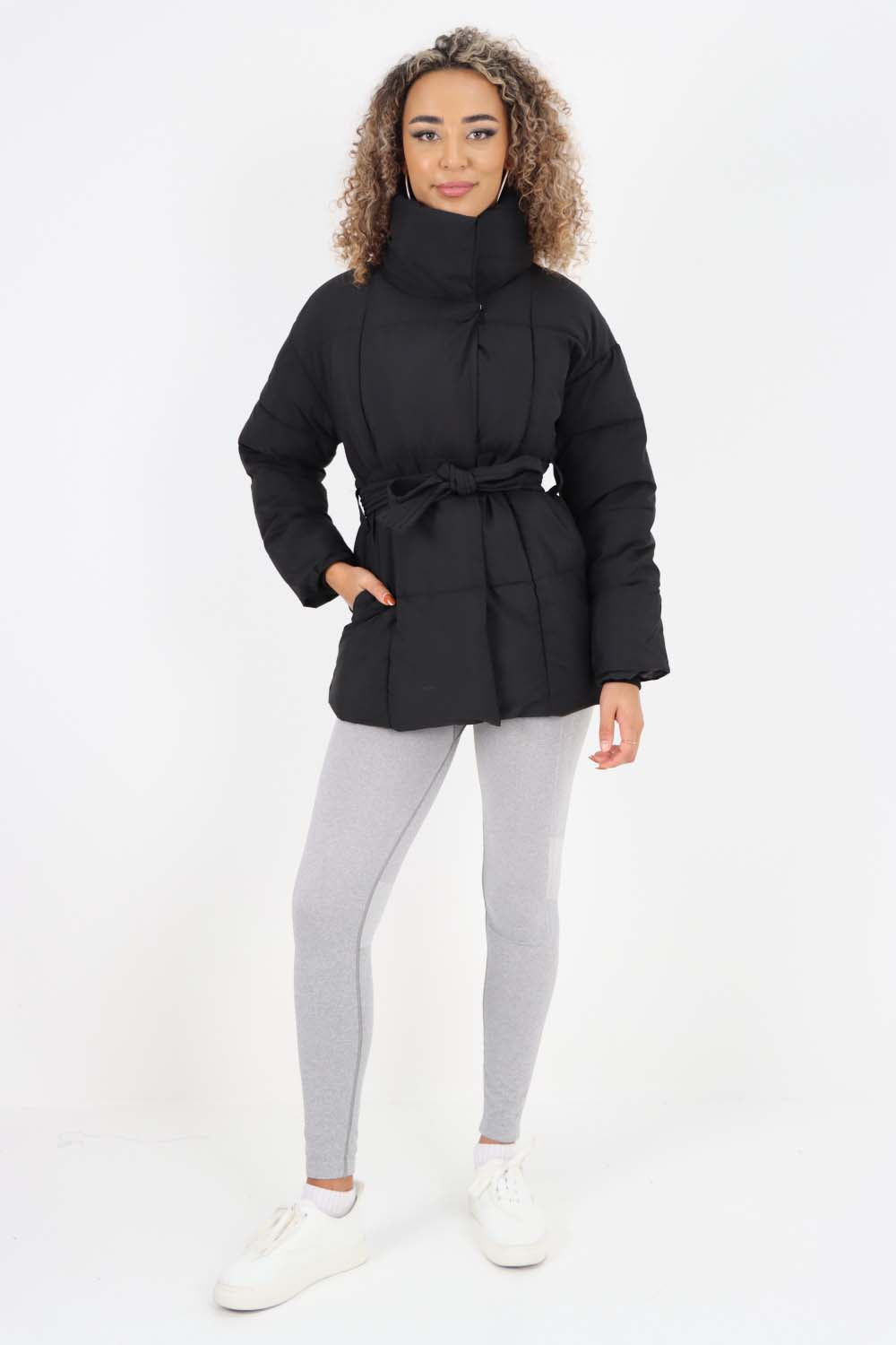 Italian Belted Hooded Jacket Coat