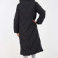 Italian Quilted Hooded Long Jacket Coat