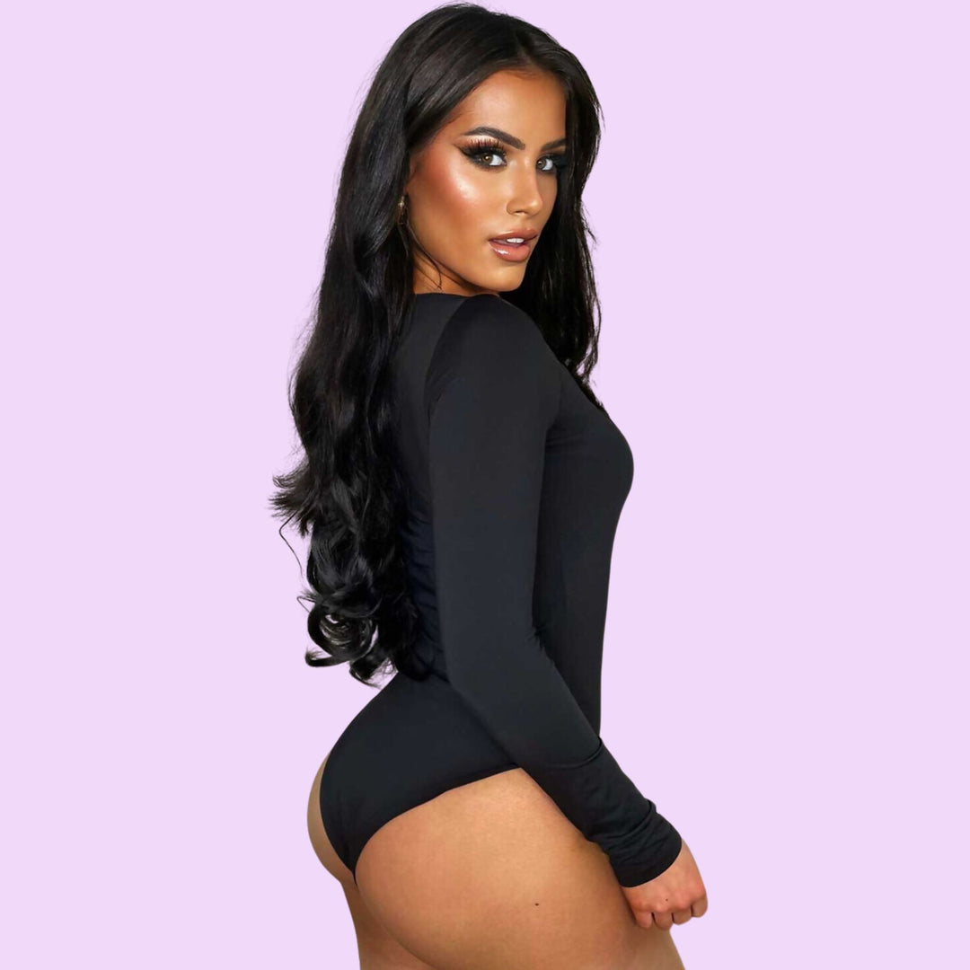 SQUARE NECK LONG SLEEVE BODYSUIT