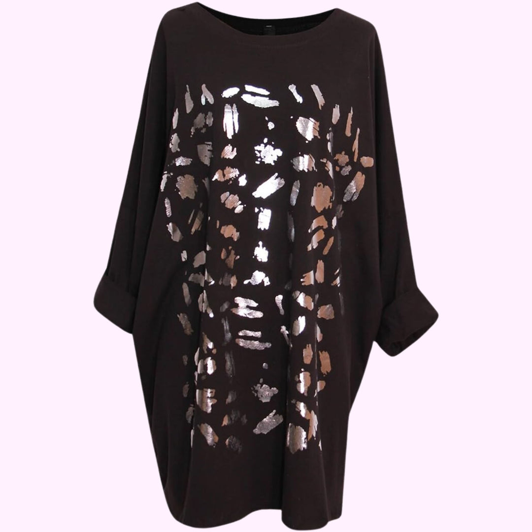 Italian Leopard Print Tunic Top