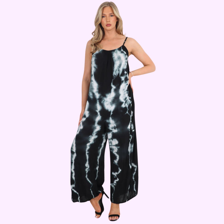 Italian Tie Dye Print Jumpsuit