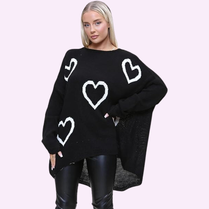 5 Heart Oversized Jumper