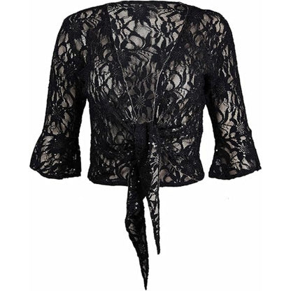 Floral Lace Sequin Shrug