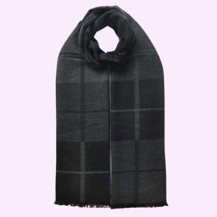 Aligned Check Pattern Men Scarf