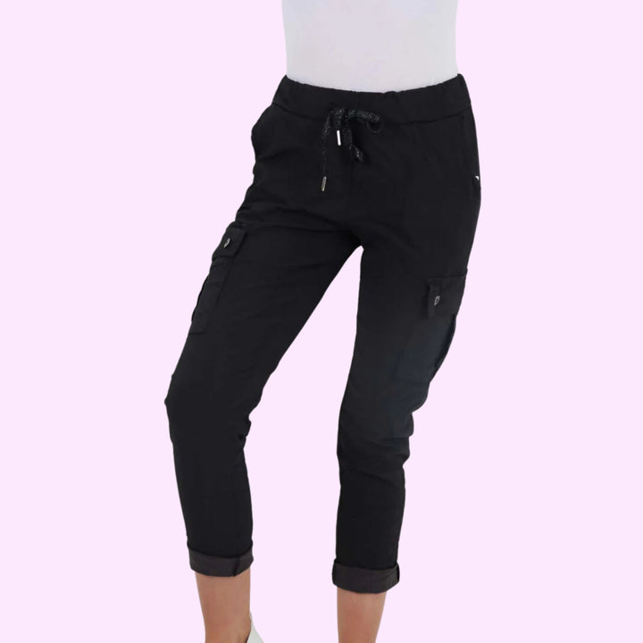 Italian Drawstring Waistband Magic Cargo Trouser