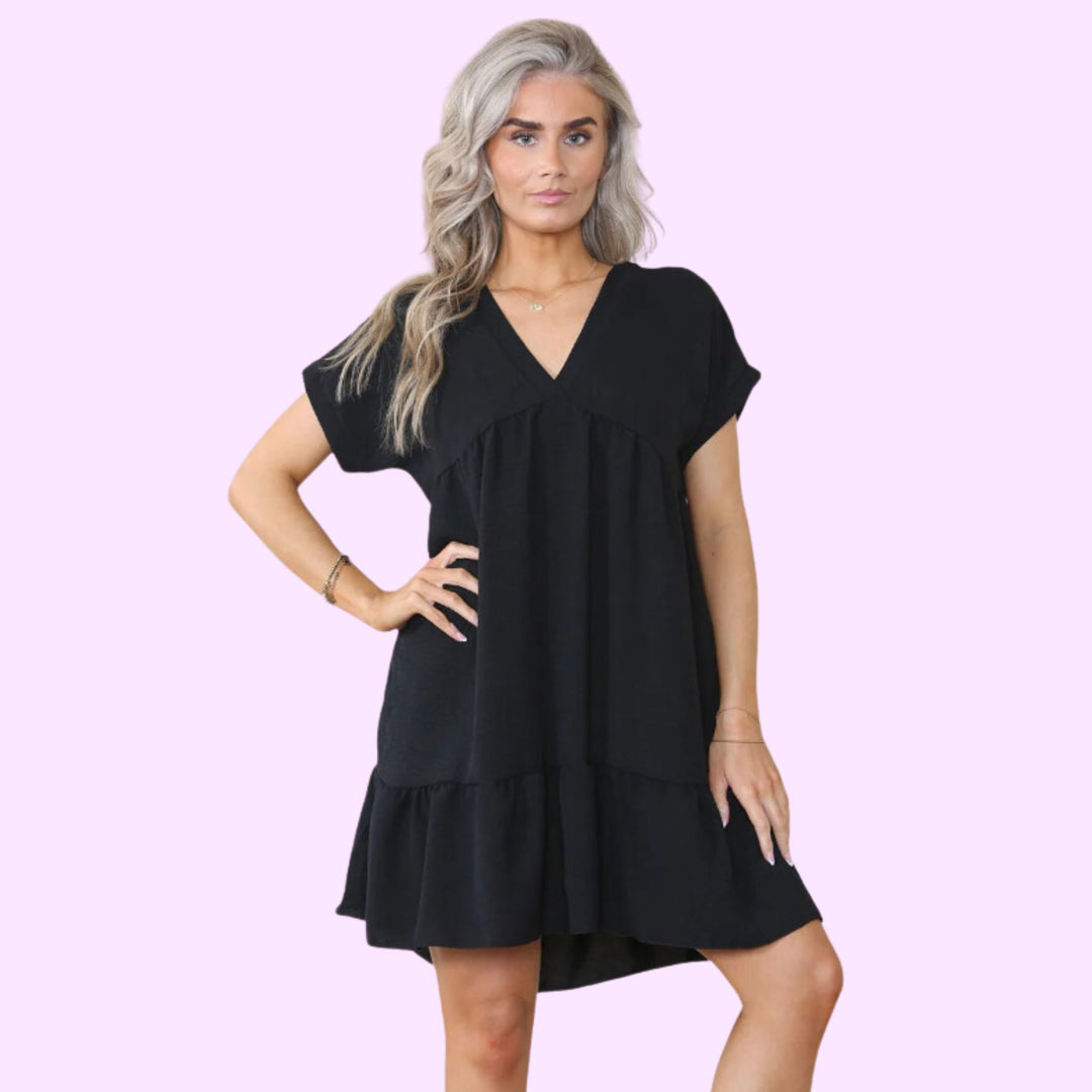 Fancy Style Tiered Smock Dress