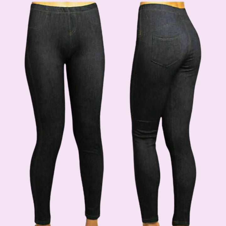 Ladies Stretchy denim look Jeggings legging