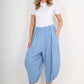 Italian Plain Linen Hareem Pants