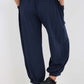 Italian Drawstring Cotton Harem Trousers With Side Pockets