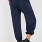 Italian Ruched Hem Cotton Trousers With Side Pockets