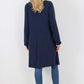 Italian Front Button Fastening Longline Cotton Cardigan