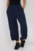 Italian Drawstring Hem Cotton Trousers With Side Pockets