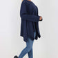 Italian Diagonal Pockets Cotton Tunic Top
