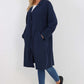 Italian Front Button Fastening Longline Cotton Cardigan