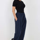 Italian Pleated Cotton Trousers With Side Pockets