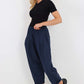 Italian Pleated Cotton Trousers With Side Pockets