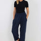 Italian Pleated Cotton Trousers With Side Pockets