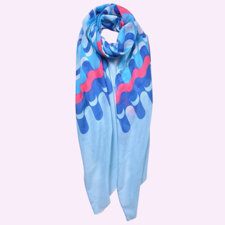 Wave Patten Print Scarf